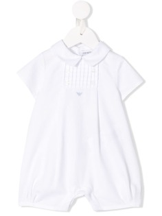 Emporio Armani Kids короткий комбинезон с вышивкой логотипа