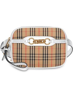 Burberry поясная сумка в клетку 1983 года с цепочным декором