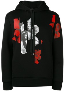Neil Barrett толстовка с капюшоном и цветочным принтом