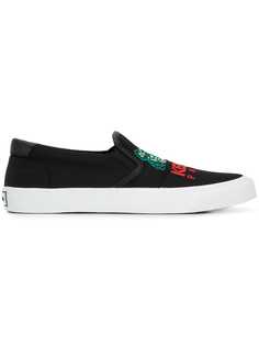 Kenzo слипоны с вышивкой тигра