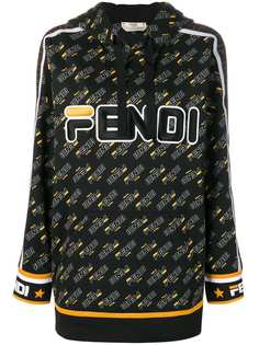 Fendi худи с монограммным принтом