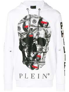 Philipp Plein толстовка с капюшоном и принтом черепа