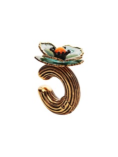 Fendi единичная серьга цветочного дизайна