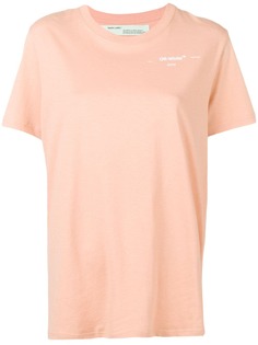 Off-White футболка с цветочной вышивкой сзади