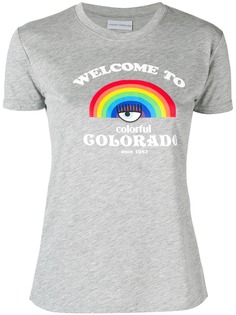 Chiara Ferragni футболка с принтом радуги