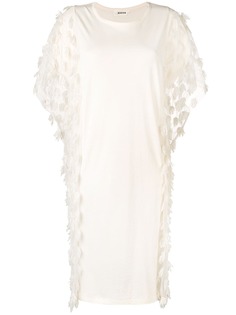 Zucca платье с рукавами из тюля