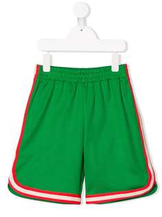 Gucci Kids спортивные шорты с лампасами