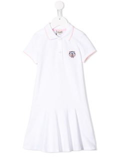Kenzo Kids платье с воротником-поло и мелким логотипом