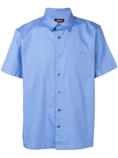 A.P.C. однотонная рубашка с короткими рукавами