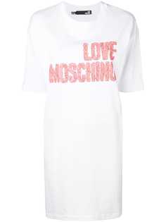 Love Moschino платье-футболка с цветочным принтом