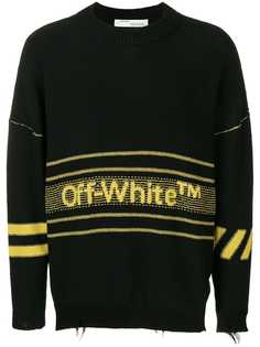 Off-White трикотажный джемпер с логотипом