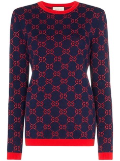 Gucci свитер с узором GG