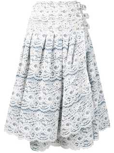 Junya Watanabe кружевная юбка с пряжками сбоку
