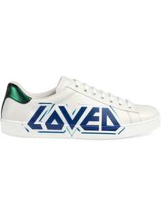 Gucci кроссовки Ace с принтом Loved
