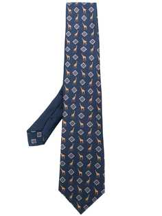 Etro галстук с принтом жирафов