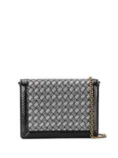 Bottega Veneta клатч с трикотажной вставкой Intrecciato на цепочке