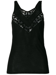 Saint Laurent топ с вышивкой