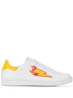 Neil Barrett кроссовки с принтом молнии