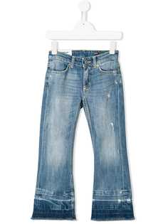 DONDUP KIDS джинсы с бахромой