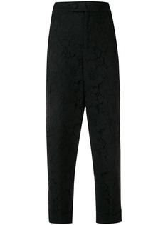 Twin-Set укороченные брюки с цветочным принтом