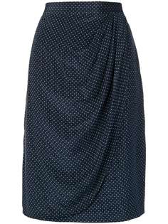 Valentino Pre-Owned драпированная юбка в горох