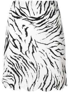 Versace Pre-Owned юбка миди с зебровым принтом