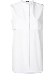 Jil Sander Navy рубашка без воротника и рукавов