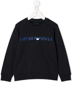 Emporio Armani Kids толстовка с принтом логотипа