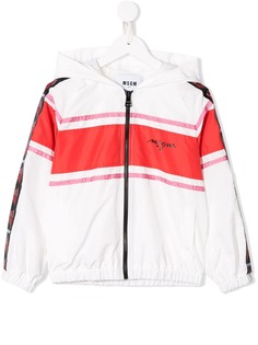 Msgm Kids худи на молнии с капюшоном