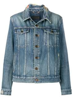 Saint Laurent джинсовая куртка с необработанным воротником