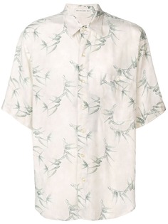 Etro рубашка с принтом листьев