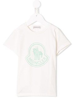 Moncler Kids футболка с нашивкой-логотипом