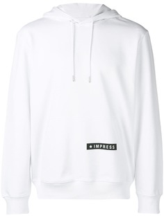 Helmut Lang толстовка с капюшоном и принтом логотипа
