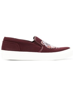 Kenzo слипоны с вышивкой тигра