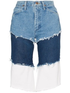 Natasha Zinko многослойные джинсовые шорты Wrangler с завышенной талией