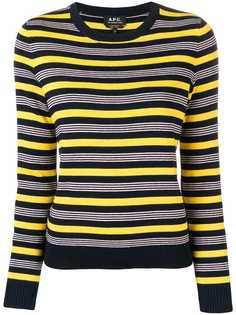 A.P.C. трикотажный топ в полоску