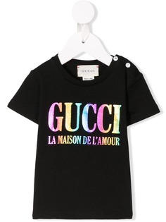 Gucci Kids футболка с логотипом