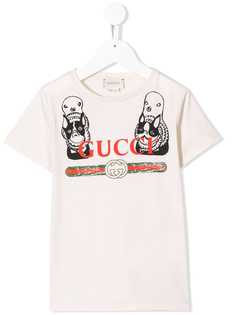 Gucci Kids футболка с изображением мопса