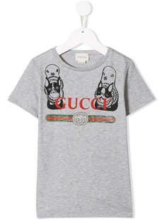 Gucci Kids футболка с принтом логотипа