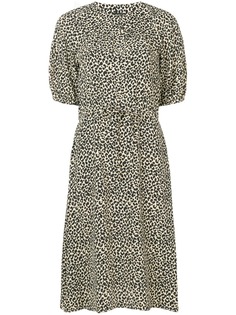 A.P.C. платье миди с леопардовым принтом