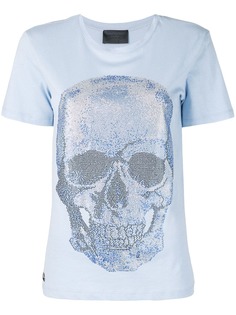 Philipp Plein футболка с декорированным принтом черепа