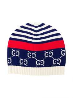 Gucci Kids шапка бини с контрастной отделкой