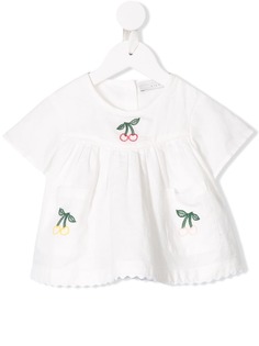 Stella McCartney Kids топ с вышитыми вишнями