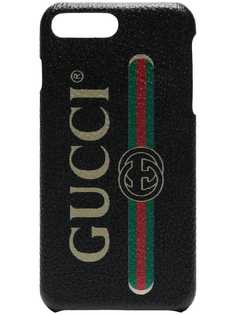 Gucci чехол для iPhone 8 Plus с логотипом