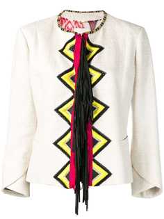 Bazar Deluxe пиджак с геометричной вышивкой