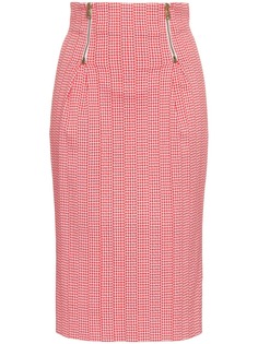 Versace юбка-карандаш в ломаную клетку