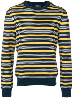 A.P.C. трикотажный свитер в полоску