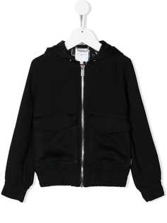 Givenchy Kids куртка с капюшоном и вышивкой на спине