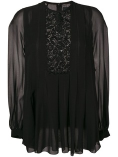 Giambattista Valli блузка с кружевной отделкой