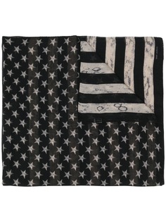 Saint Laurent платок в полоску с принтом